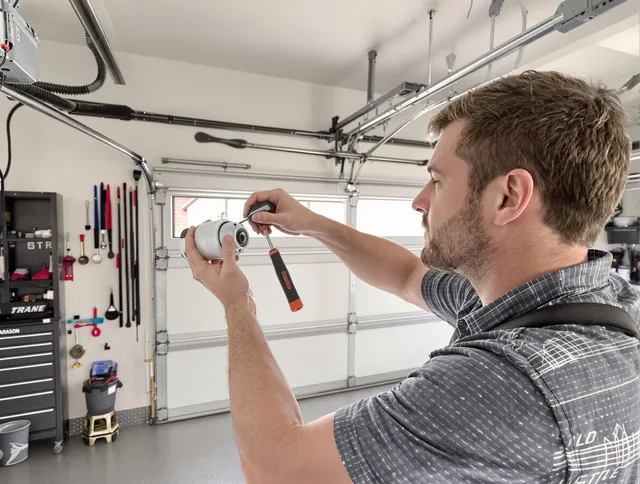 Garage door opener repair service by Colchester Garage Door Repair in Colchester