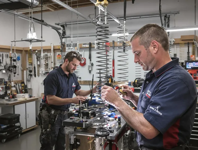 Garage door spring repair service by Colchester Garage Door Repair in Colchester
